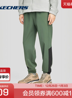 斯凯奇官方outlets男女款梭织长裤加绒防污防油防沾水保暖潮流裤