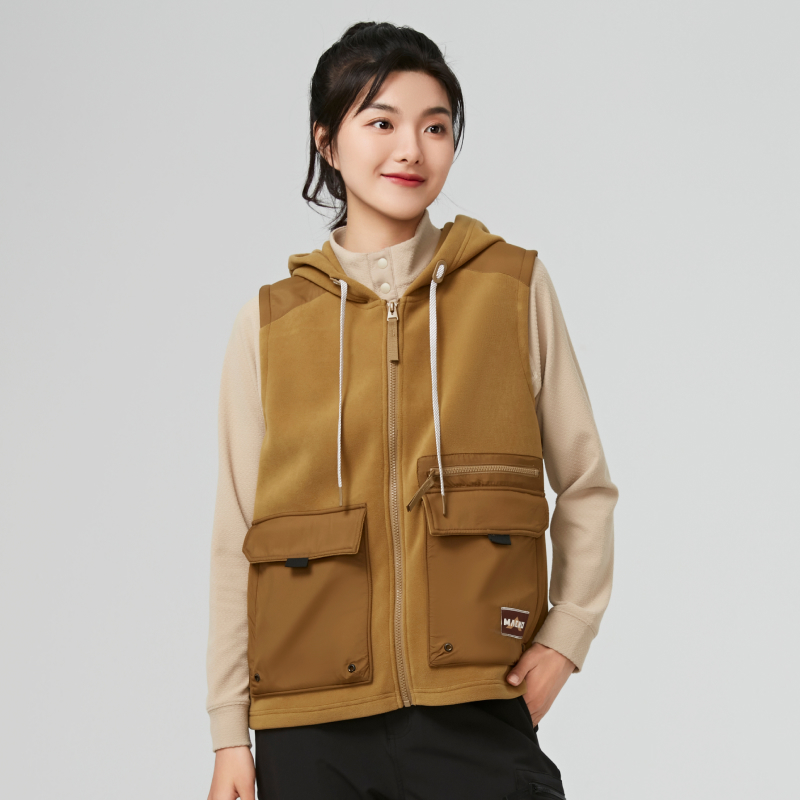 思凯乐户外抓绒马甲男女秋冬工装