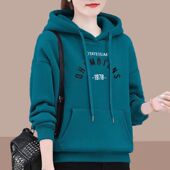 版 2022春秋新款 淘宝断码 特价 品牌女装 限时秒杀 ins韩版 加绒连帽印