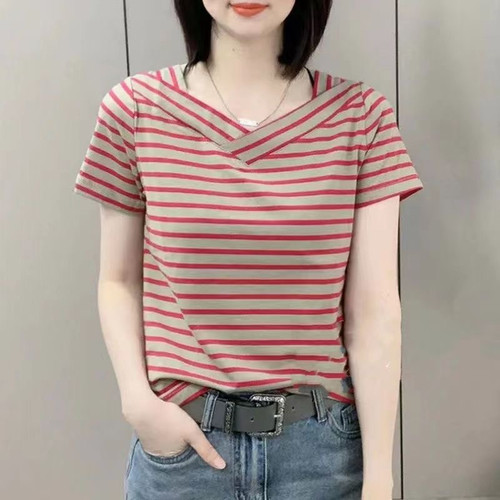 特价版淘宝断码品牌限时清仓女士t恤短袖2023新款妈妈夏装显