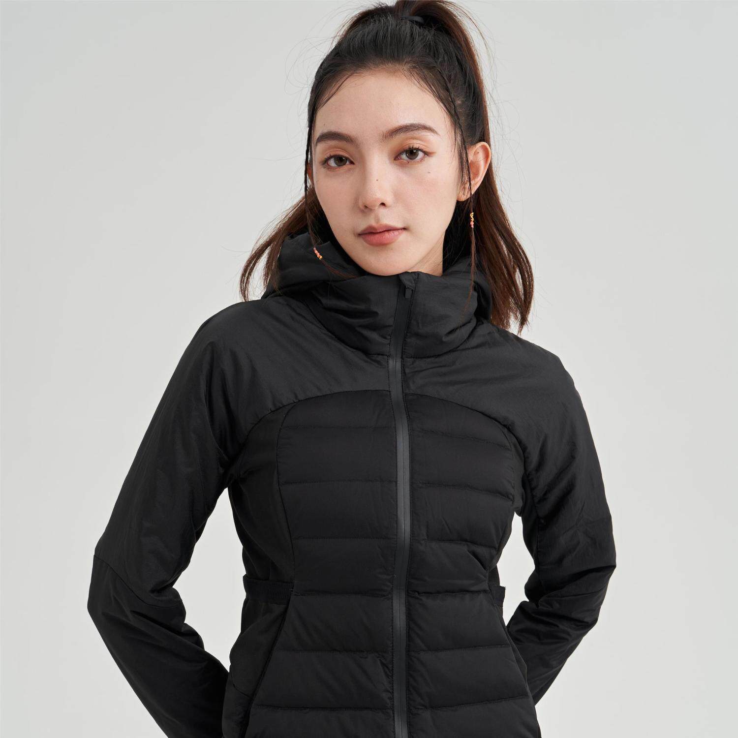 2025冬季户外超轻薄同款运动瑜伽羽绒服新款显瘦白鸭绒女连帽外套