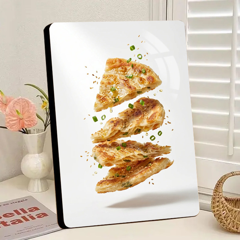 爆款千层饼美食相框装饰画相框摆台门店桌面摆摊宣传精致摆件