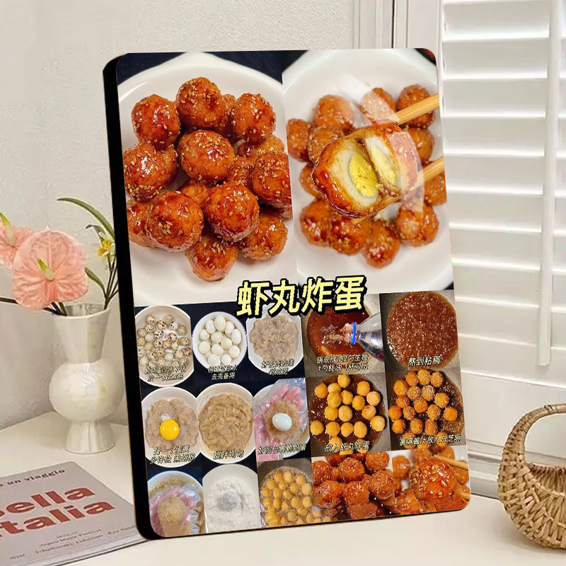 虾丸炸蛋展示相框摆台炸串店高颜值展示摆件夜宵摊桌面高级摆件