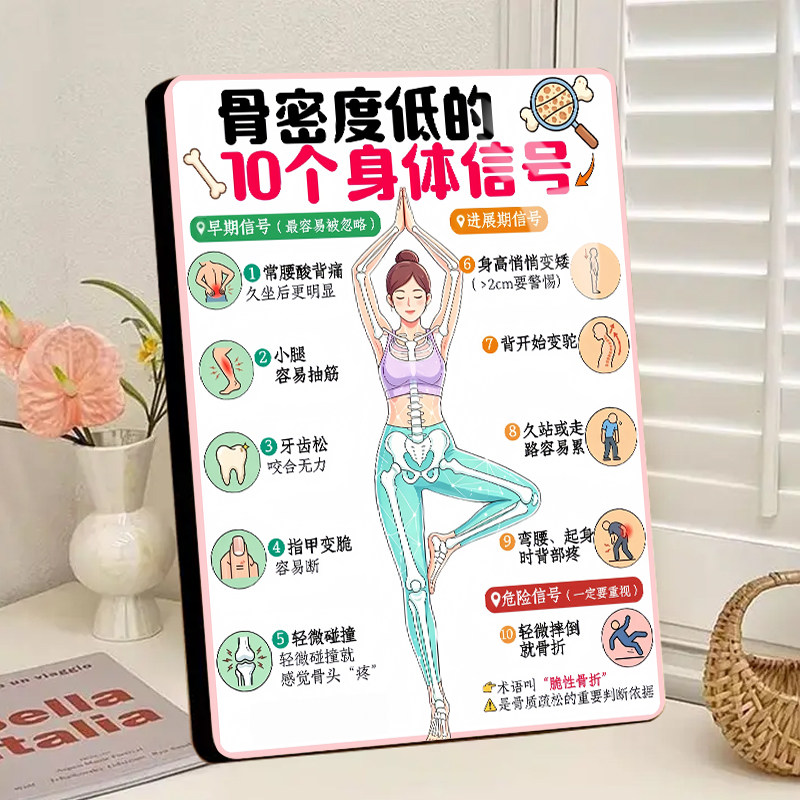 骨密度低的10大信号咨询相框摆件中医身体对照中医养生展示板摆台