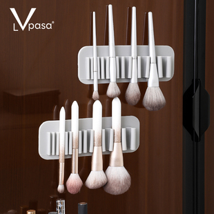 硅胶吸壁式化妆刷晾晒架收纳架眉笔眼线笔收纳架免打孔便携易清洗