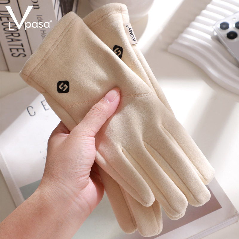 滑雪手套女冬季可触屏摩托车德绒内胆户外骑行运动防风寒防滑手套