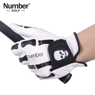 Number高尔夫手套骷髅头魔术手套防滑耐磨透气运动男手套右NMG015