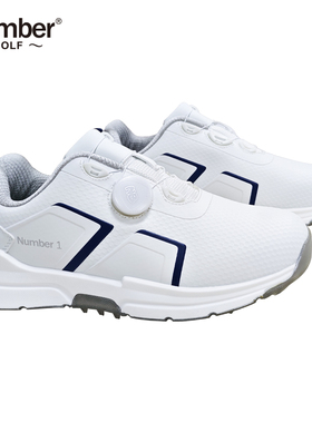 Number高尔夫球鞋新款轻便运动鞋男女款透气旋转纽扣防滑高尔夫鞋
