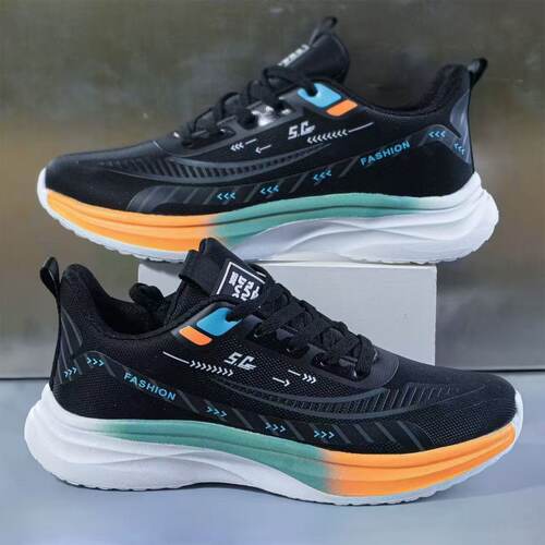 2026新款超轻透气防臭运动鞋男四季防滑跑步健步鞋轻便飞织网鞋