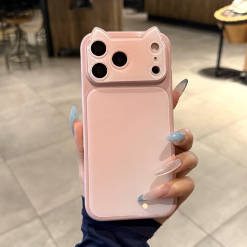 少女粉独特ins超火猫耳朵适用苹果18promax手机壳17pro网红新款巨好看iPhone16pm女15小众独特14硬壳软边13潮