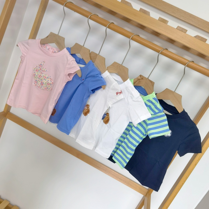 R宝宝夏季小熊刺绣字母小马上衣T