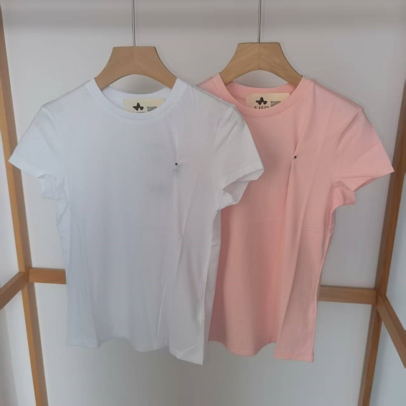 R女士夏季圆领短袖小马仔T恤上衣