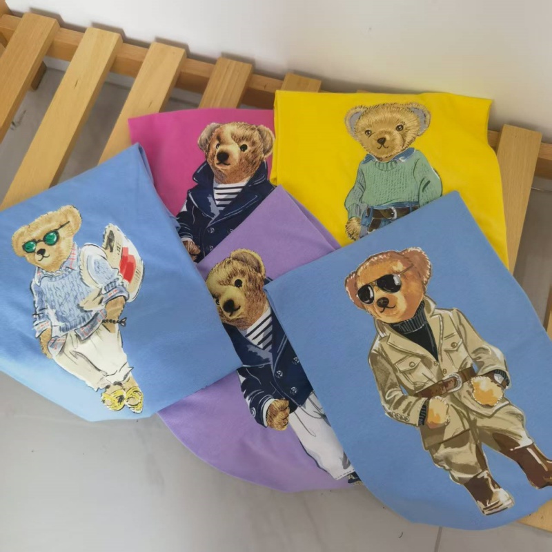 RL女士夏季圆领短袖小熊薄款t恤