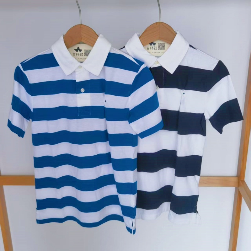 RL儿童夏季条纹小马仔POLO衫T恤