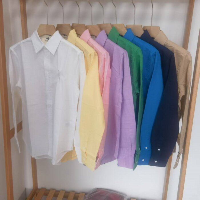 男友风衬衫小云同小吉RL女士夏天长袖小马仔纯色亚麻凉爽宽松衬衫