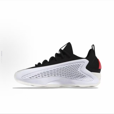 岩石体育  adidas AE 1 Low  低帮 篮球鞋 男款 白黑红