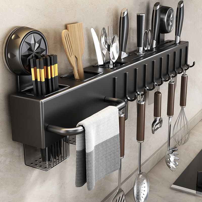 源头工厂吸盘刀架厨房置物架免打孔厨房多功能架刀具筷子收纳架子
