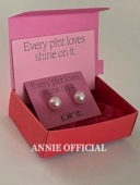 Fever八奶同款 复古法式 施华洛珍珠耳钉925银博主bi备气质百搭耳环