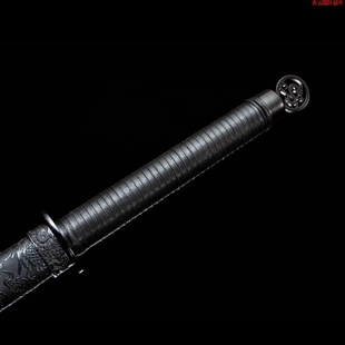 龙泉火龙宝剑玄龙唐横刀剑实木包皮高锰钢一体长款影视刀具未开刃