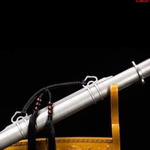 淬火火龙宝剑环首唐剑锌合金不锈钢一体刀剑长款影视刀具未开刃