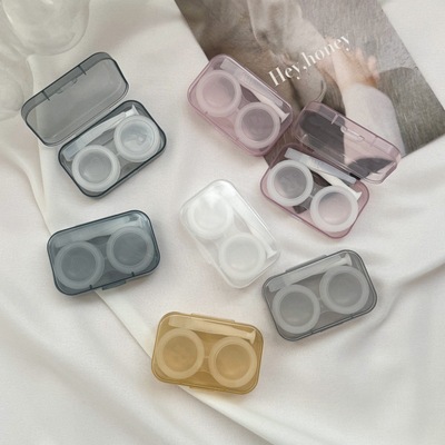 冷淡风简约透明色隐形眼镜盒
