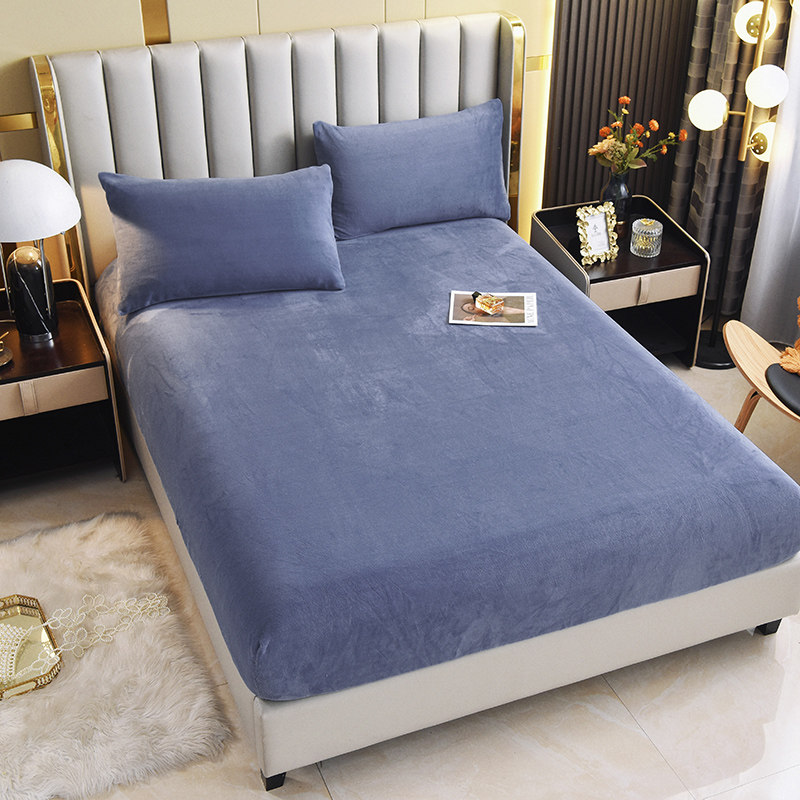 定做牛奶绒床笠套订制加厚毛绒床罩床包订做榻榻米加大炕单拼接床