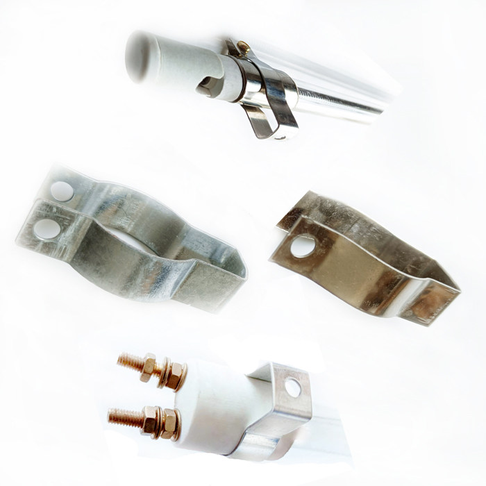 石英管卡子固定夹子电加热管发热管固定支架不锈钢支架加热管夹头