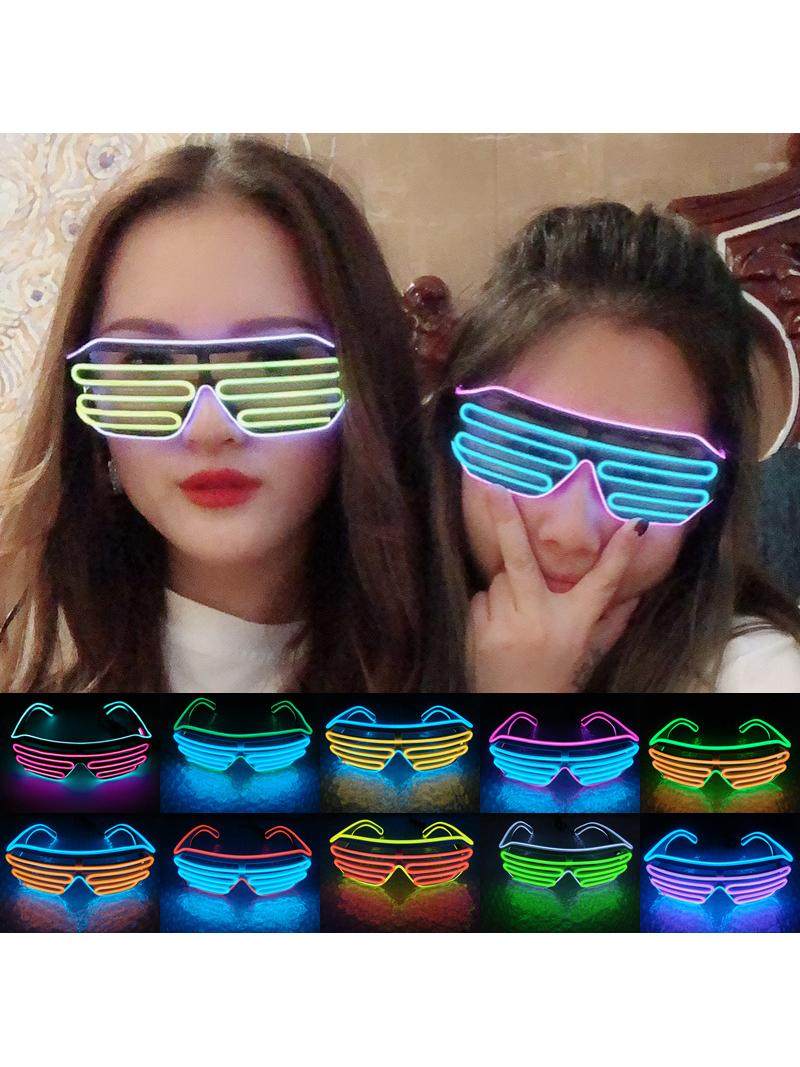 无线发光眼镜百叶窗酒吧爆闪蹦迪舞会演出派对生日气氛道具眼镜