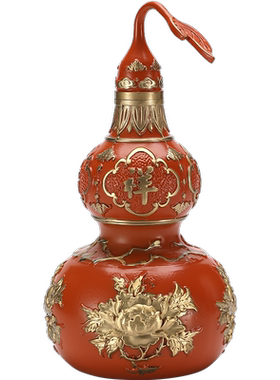 家用葫芦摆件室内铜纯铜制作