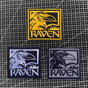 RAVEN 渡鸦掠夺者刺绣魔术贴徽章 战术士气章背包贴帽贴 乌鸦臂章