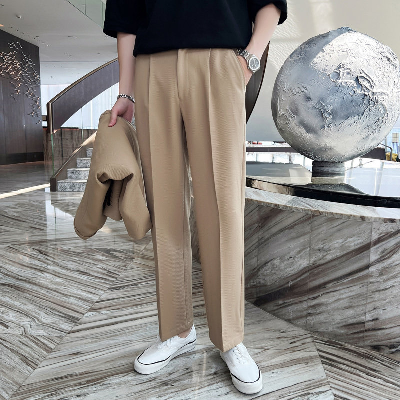 jmhomme 秋冬新款一条文艺男士直筒裤MPstudios休闲西裤纯色长裤