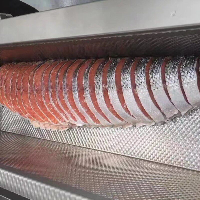 冷冻马鲛鱼自切块机鳟鲑海三文鱼动切片LHL砍机产鱼类加工排机