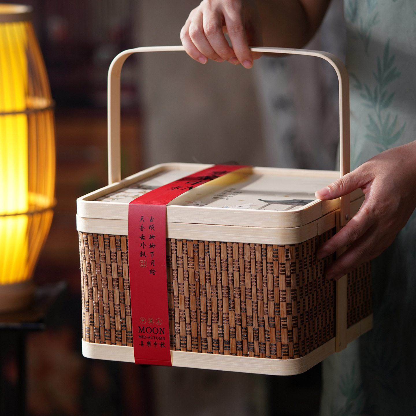 手提盒家用伴手礼新年喜庆竹编篮高档礼盒中式竹篮蛋黄酥礼品空盒,收纳整理,其他收纳盒,淘宝优惠券,粉丝福利购,淘宝优惠卷