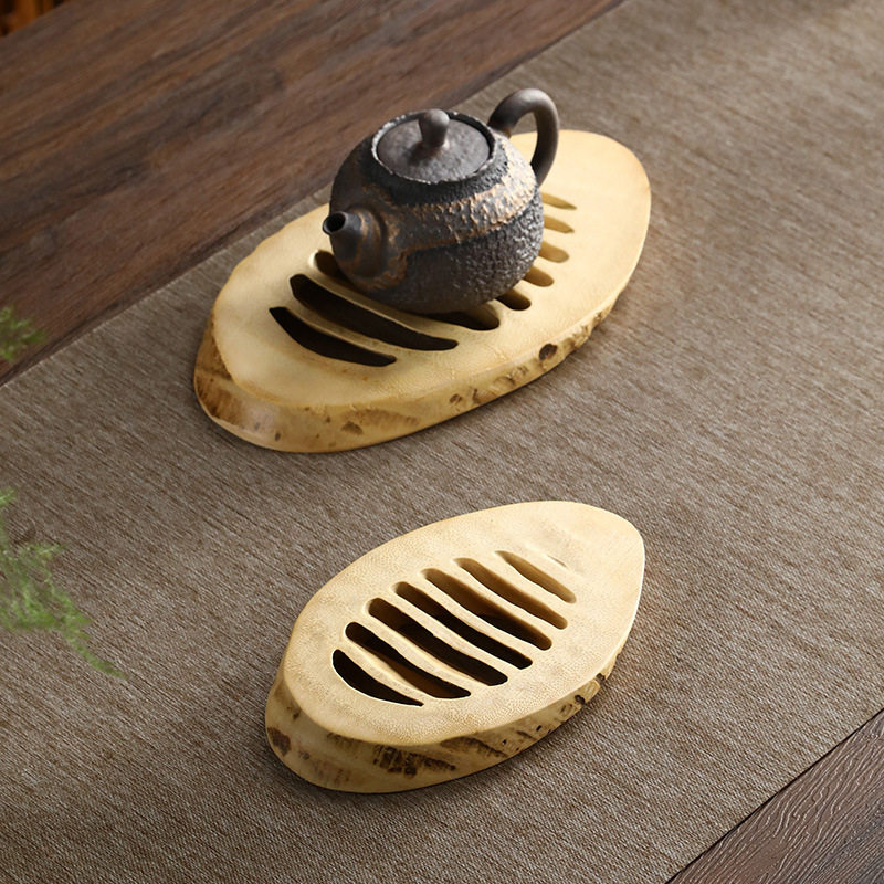 竹根雕刻杯垫壶托 日式手工隔热茶垫子 高档碗垫紫砂壶茶道养壶垫,特色手工艺,竹编/竹雕,淘宝优惠券,粉丝福利购,淘宝优惠卷