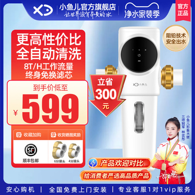 【8T大流量】小鱼儿全自动前置过滤器家用全屋反冲洗自来水净水器