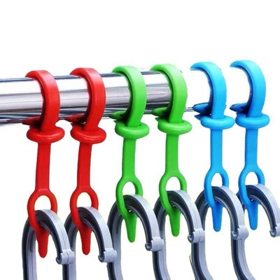 硅胶晾衣架固定扣防风扣挂钩室外防滑杆上的卡扣勾扣子晒衣服