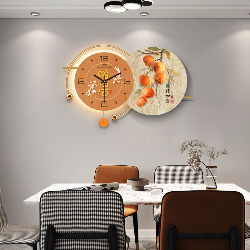 天丽鸟挂表金属钟表暖居客厅挂钟