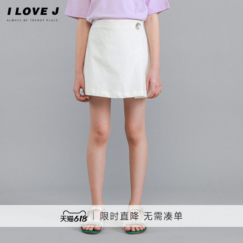 ILOVEJ童装洋气简约百搭纯色裤裙儿童夏装女童安全裙裤/JVUPT81