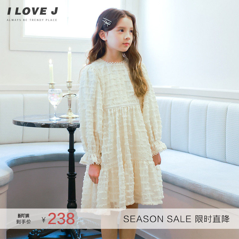 [150]ILOVEJ童装女童公主连衣裙春秋儿童生日裙休闲礼服/JVFOP66