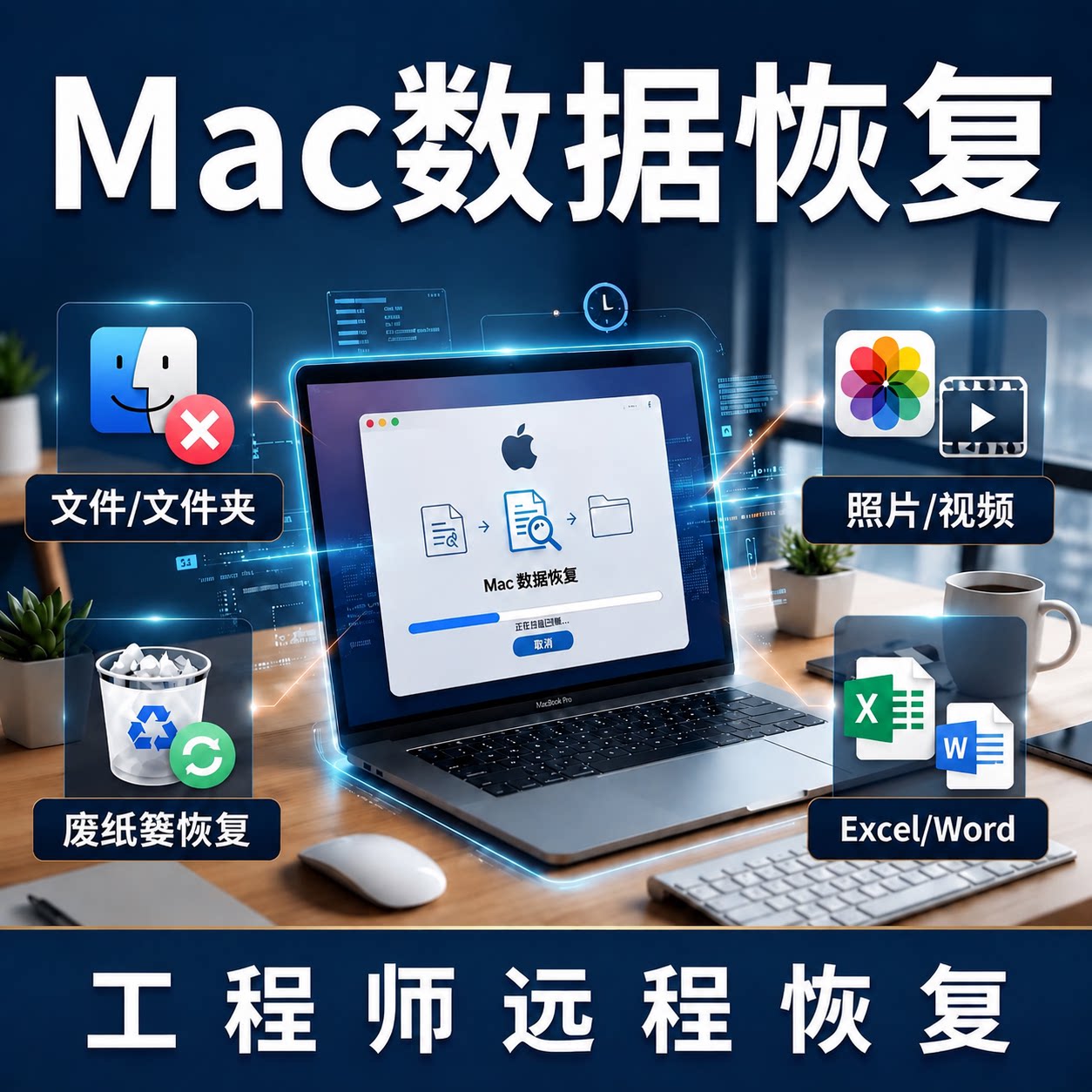 苹果电脑数据恢复Mac文件恢复Macbook废纸篓文档资料覆盖找回服务