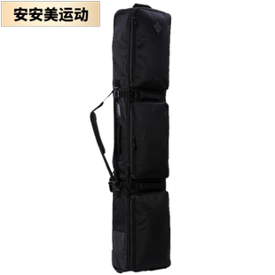 滑雪板包带轮单板包带轮双板包滑雪滚轮包双板雪板包可托运1纯黑