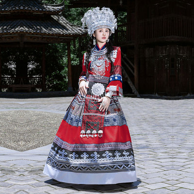 苗族服装女少数民族成人衣服苗寨苗疆少女旅拍新款贵州民族风穿搭