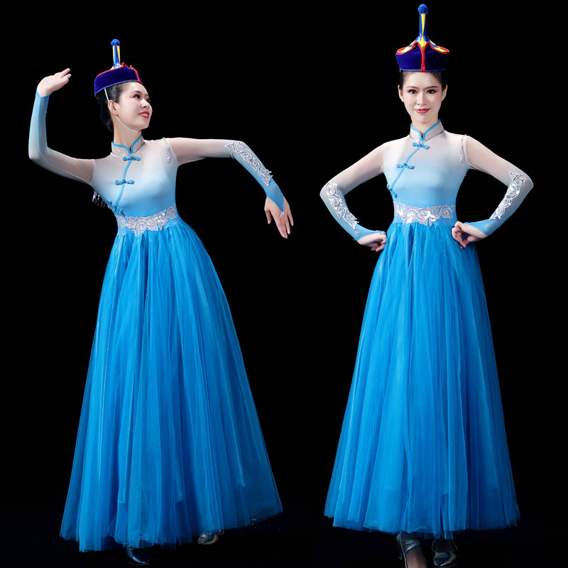 开场舞大摆裙大气歌伴舞演出服