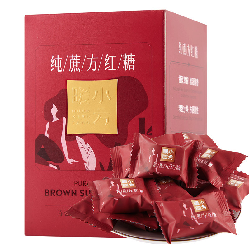 正北暖小方纯蔗方红糖105g月子产后红糖块大姨妈月经期