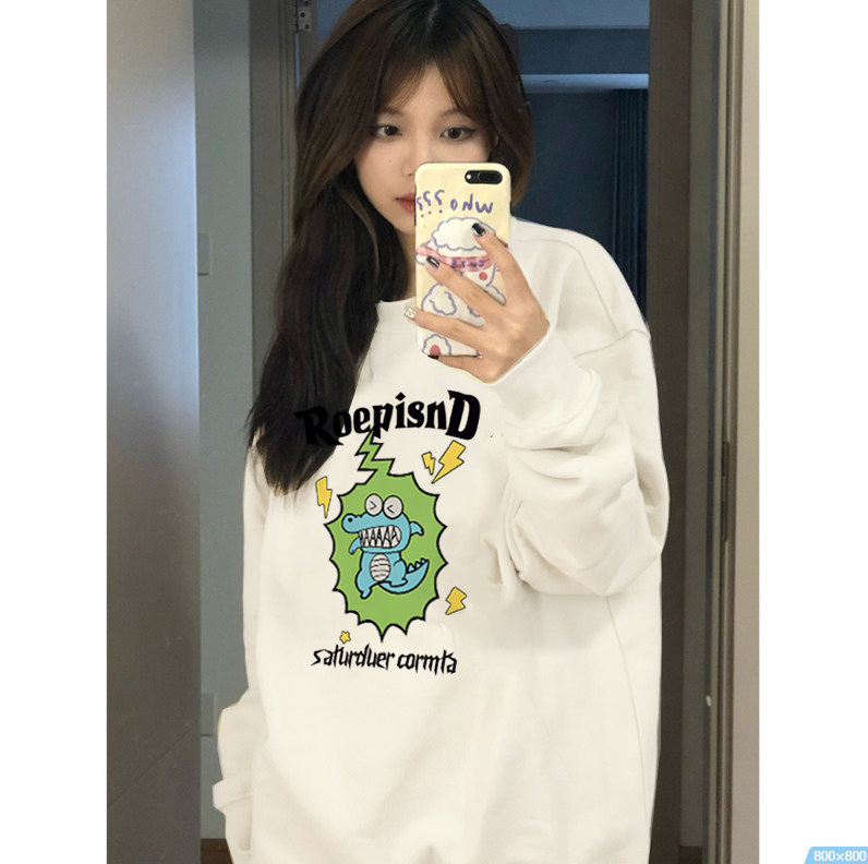 卫衣男女2023年新款春秋冬港风圆领薄款情侣装上衣ins潮牌