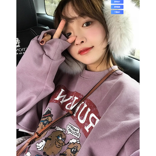 【均价19.99/件】美式hiphop潮牌圆领卫衣女