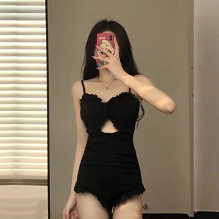 游泳装 连体泳衣女夏季 遮肉高级感爆款 网红风遮肚显瘦大码 2022新款