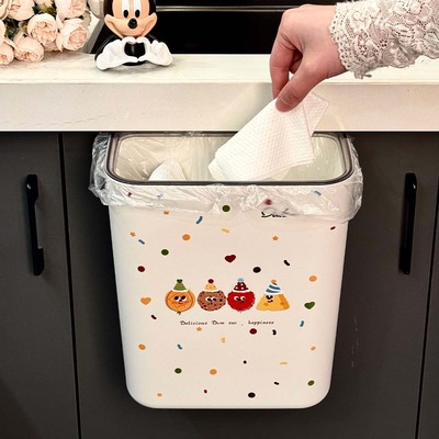 2025新款厨房垃圾桶挂式厨余卫生间壁挂专用免弯腰家用无盖收纳桶