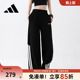 休闲运动阔腿长裤 adidas阿迪达斯运动裤 子三道杠卫裤 裤 KQ5359 女款