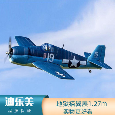 迪乐美Dynam F6F Hellcat地狱猫翼展1.3m二战机航模V2像真固定翼